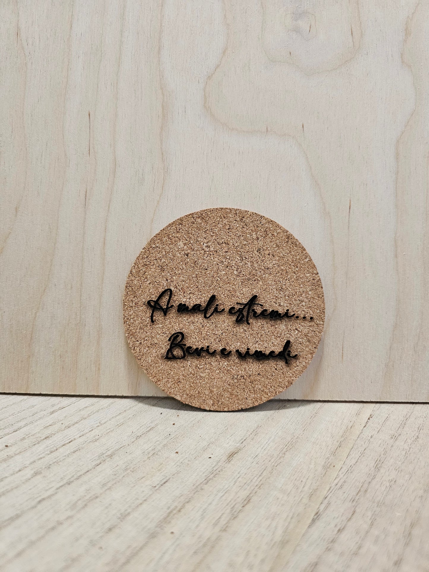 Sottobicchieri in Sughero Personalizzati - Aggiungi la Tua Frase