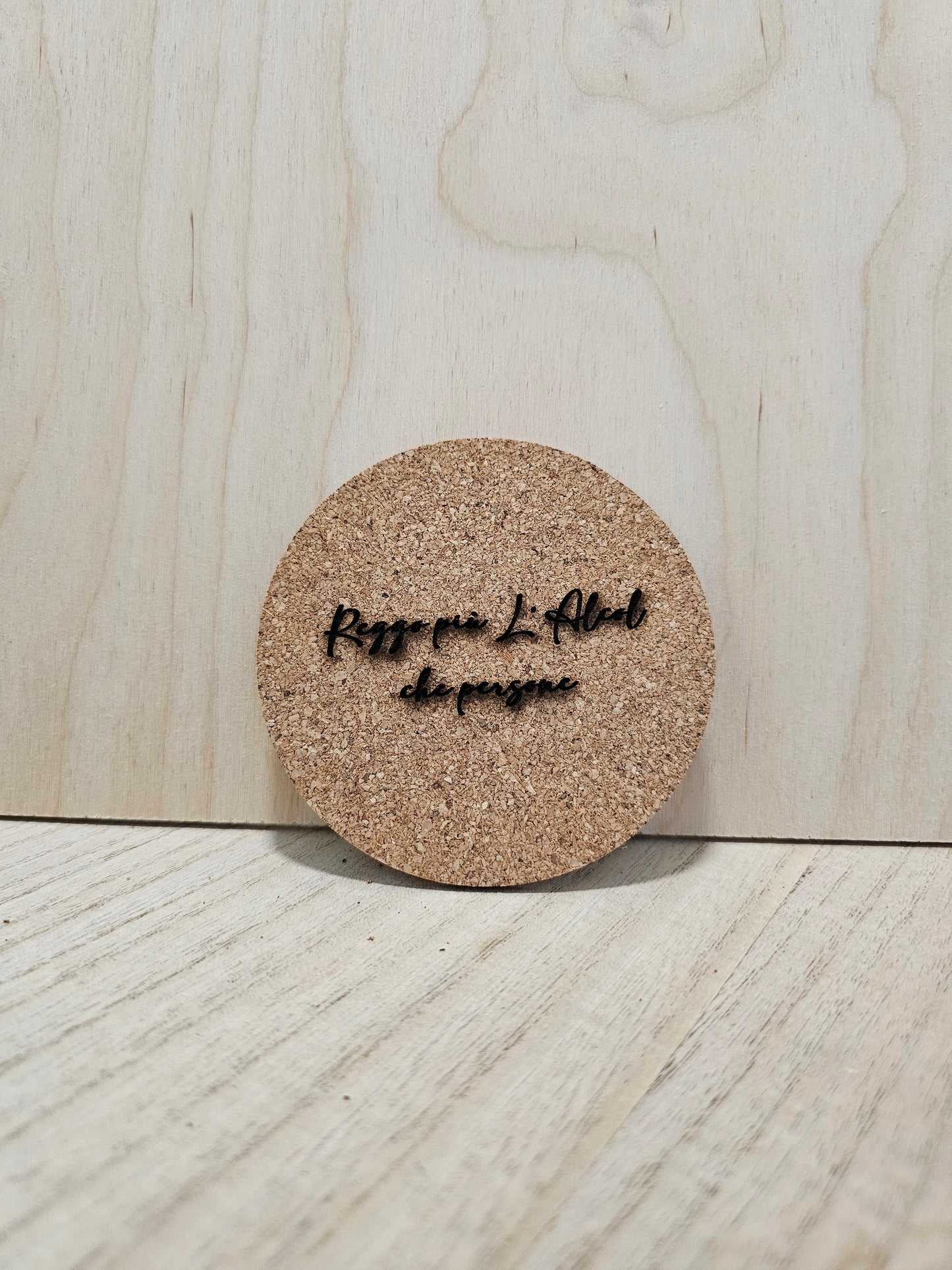 Sottobicchieri in Sughero Personalizzati - Aggiungi la Tua Frase