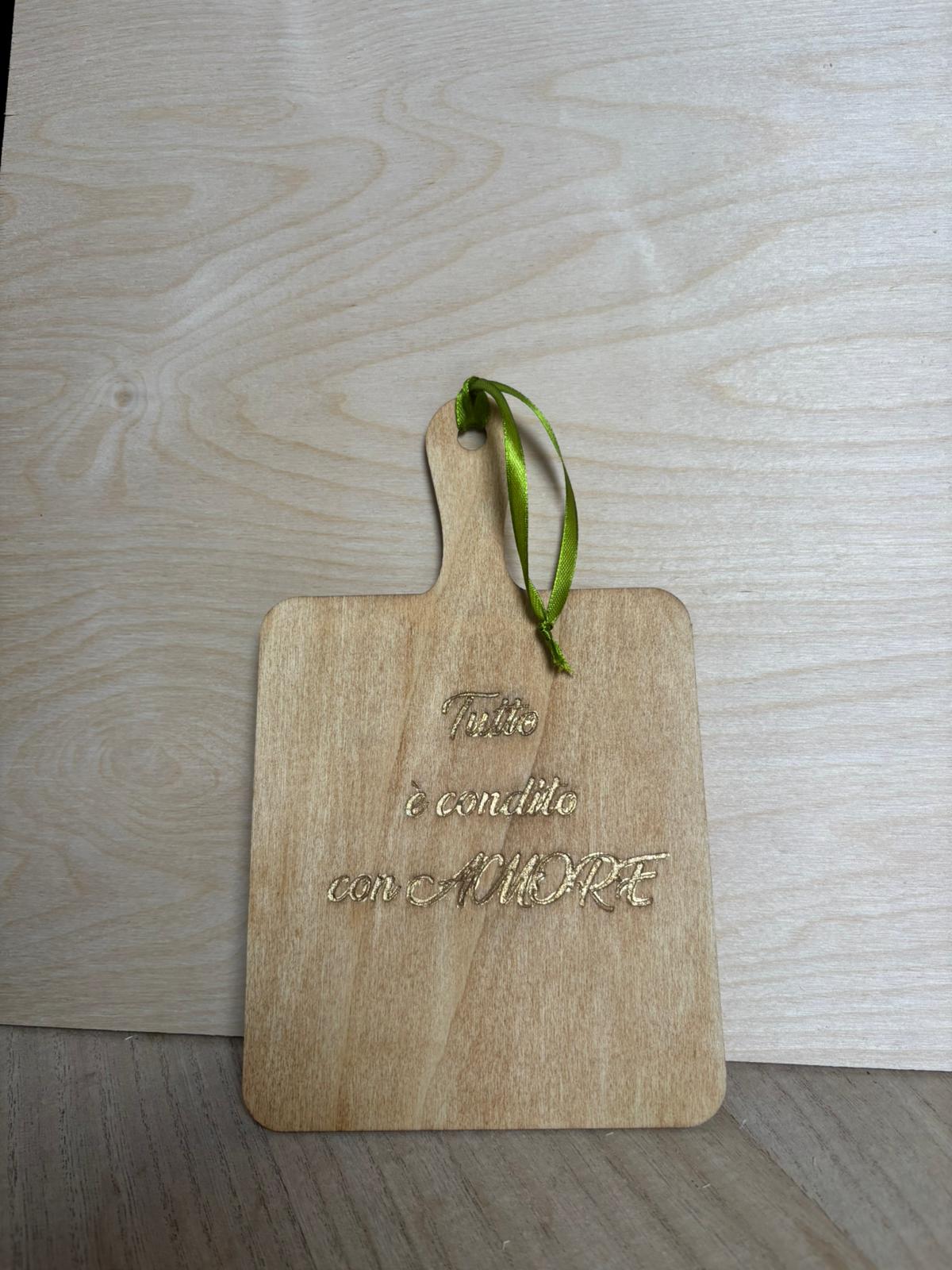 Tagliere in Legno Personalizzato con Incisione - Scegli la tua Frase Iconica