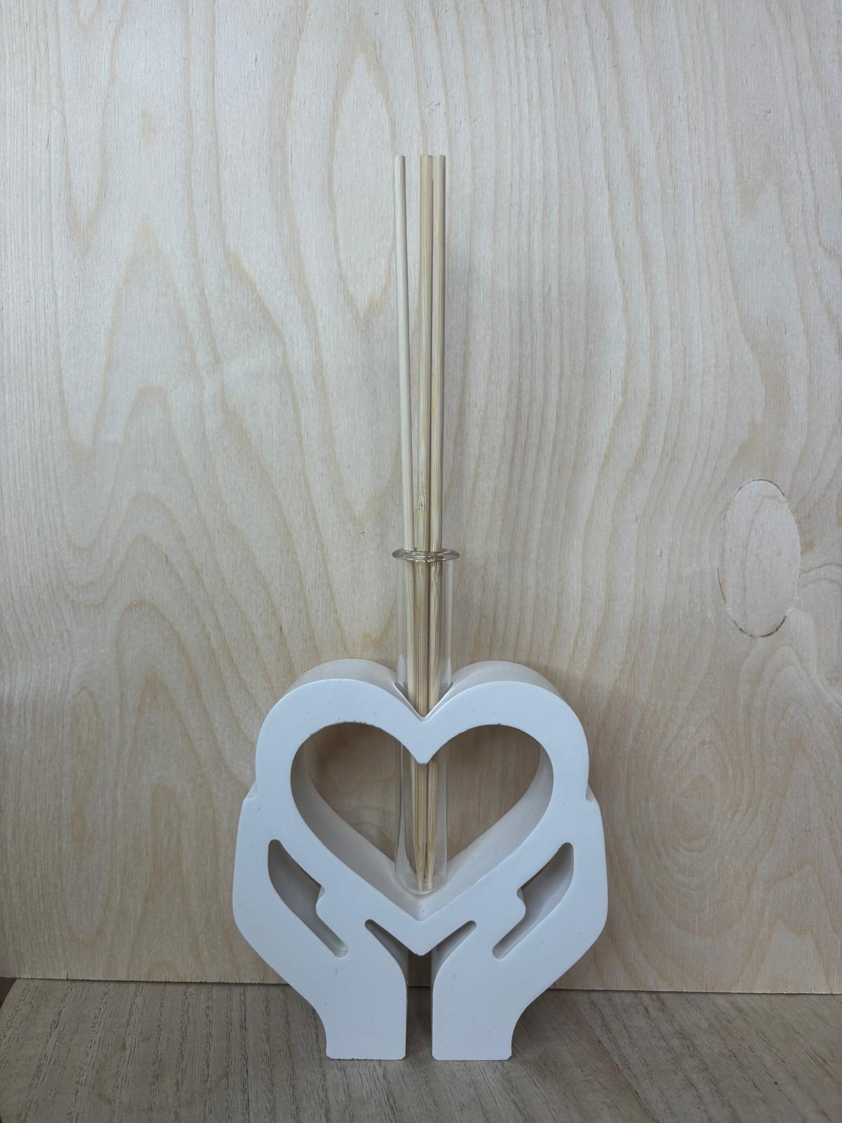 Profumatore a Forma Di Cuore in Gesso Ceramico
