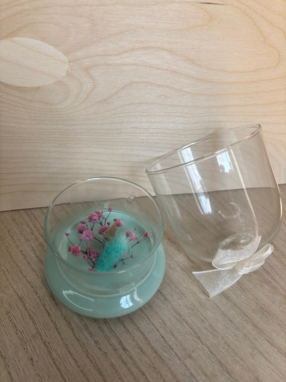 Campana di Vetro con Colata di Cera - Ottima per Bomboniere