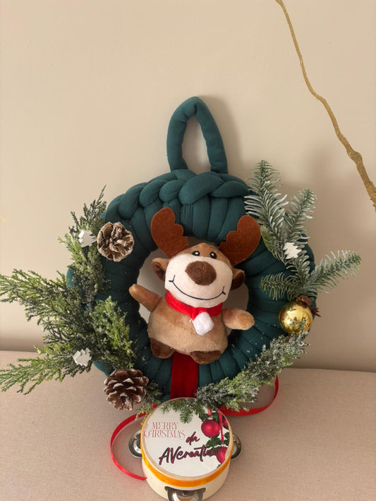 Ghirlanda Tamburella Natalizia - Personalizza il Tamburello con una frase