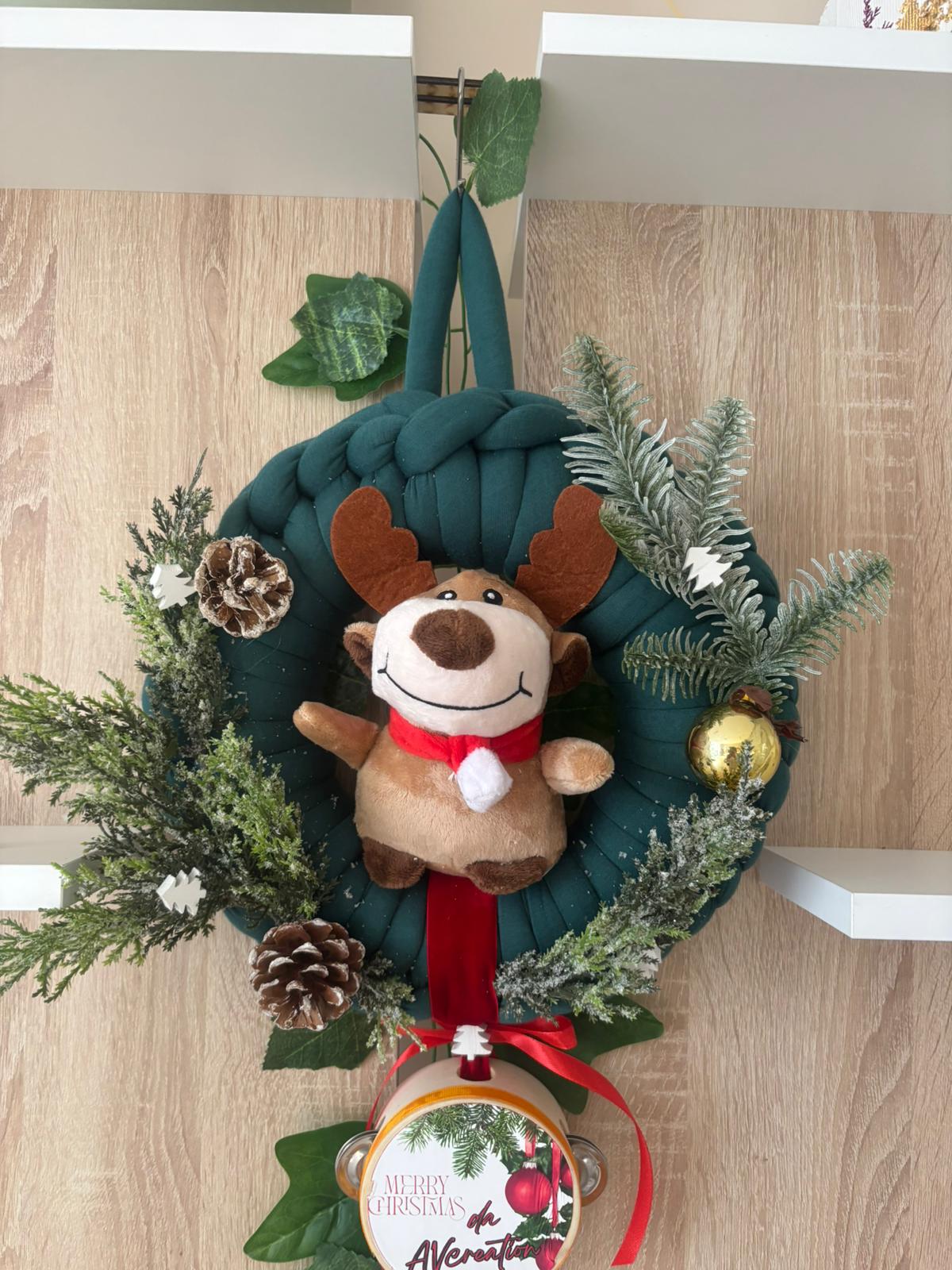 Ghirlanda Tamburella Natalizia - Personalizza il Tamburello con una frase